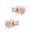 Rose Quartz Stone Silver Ear Stud STS-5340